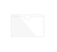Lot de 20 pochettes autocollantes en plastique transparent pour cartes de bibliothèque avec ouverture sur le dessus (20 pièces, 115 x 160 mm)