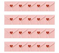 Lot de 20 pochettes en papier pour billets d'invitation rétro pour la Saint-Valentin