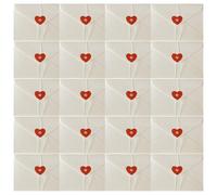 Lot de 20 pochettes en papier pour billets d'invitation rétro pour la Saint-Valentin