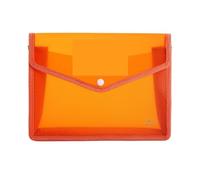 Lot de 20 pochettes en PVC grande capacité, imperméables, for documents A5, classeurs Pour Fournitures(Orange)