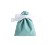 Lot de 20 Pochettes en Velours for Bijoux, avec Ruban et nœud Papillon, for présentation de Cadeaux, Rangement, Cadeaux de Mariage, Voyage pour Bagues(Green and White,12x15cm)