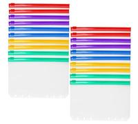 Lot de 20 pochettes plastiques A6 avec fermeture éclair, perforées de 6 trous pour un rangement astucieux et pratique à l'école ou au travail. Rangez vos effets personnels en toute sécurité.