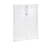 Lot de 20 pochettes transparentes étanches avec fermeture à cordon, format lettre, documents de bureau, contrats et certificats