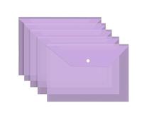 Lot de 20 pochettes transparentes for documents A4, classeurs à boutons, for examens, test, dossiers données et contrats Pour Fournitures(Purple)