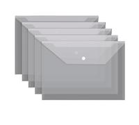 Lot de 20 pochettes transparentes for documents A4, classeurs à boutons, for examens, test, dossiers données et contrats Pour Bureau Et À La Maison(White)