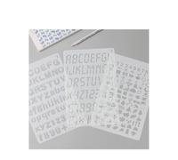 Lot de 20 pochoirs B5 avec alphabet et chiffres pour dessin et peinture, feuilles de modèles en PET pour travaux manuels, journalisation et scrapbooking, design réutilisable 6,9