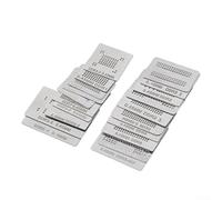 Lot de 20 pochoirs de reballage de mémoire avec support chauffant, pâte à souder en acier inoxydable pour masque pour puce DDR3 DDR4 DDR5, 12/14/20 pièces