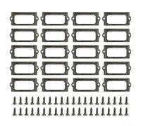 Lot de 20 poignées de tiroir de style vintage avec vis, cadre en fer pour armoires, boîtes de classement, apothicaires et organiseurs de bijoux (jaune)