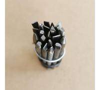 Lot de 20 poinçons en acier de 4 mm en forme de fleur - Kit d'estampage pratique en métal - Outils d'estampage de bijoux pour bagues, bijoux, loisirs créatifs