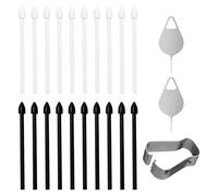 Lot de 20 pointes de rechange pour stylet S - Avec outil de pince à épiler - Aiguille pour carte SIM - Pointes de rechange standard pour S6/S7/S8/S9/S24U/S23U/Note10/Note20 S - 10 noirs et 10 blancs