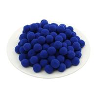 Lot de 20 pompons de 4 cm - Pompons moelleux, boules en peluche, boules en feutre, boules duveteuses, pompons décoratifs pour vêtements, accessoires, sacs, chapeaux et chaussures (17_bleu roi)