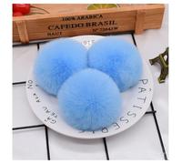 Lot de 20 pompons en fausse fourrure de 8 cm, pompons en fourrure, boules de peluche moelleuses, grandes boules de pompons pour le bricolage, chapeaux, sacs, porte-clés