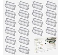 Lot de 20 porte-cartes Mutualsign en acrylique transparent, 7,6 cm, avec fente pour carte, pour num ros de table, pour noms et menus.