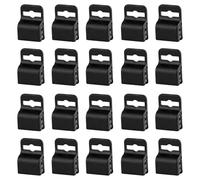 Lot de 20 Porte-Cartes Noirs en Plastique avec Pince pour Badges d'Identité Porte-Badge Porte Étiquette d'Épaisseur Standard, Cartes à Puce