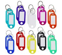 Lot de 20 porte-clés avec étiquettes multicolores faciles à lire, pour bagages, animaux domestiques et bureau - 10 couleurs