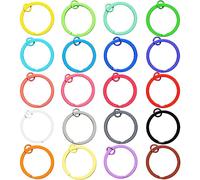 Lot de 20 porte-clés avec petit anneau rond pour bijoux, colliers, bracelets, boucles d'oreilles, loisirs créatifs, ornements et loisirs créatifs