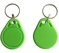 Lot de 20 porte-clés UID programmables et inscriptibles RFID 13,56 MHz RFID Uid - Bloc interchangeable - 0 étiquettes inscriptibles - Carte IC NFC - Contrôle d'accès - Porte-clés intelligent - Vert