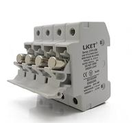 Lot de 20 porte-fusibles 4P 10/20A 1000V DC avec fusible 10x38 gPV, base de fusible for la protection du système solaire Câblage de protection (Size : 6.3A)