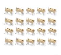 Lot de 20 porte-fusibles ignifuges avec couvercle transparent pour 5 x 20 fusibles, boîtier en nylon et bornes en cuivre, résistant à la chaleur jusqu'à 70 °C