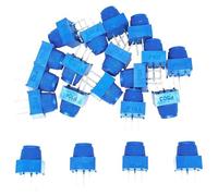 Lot de 20 potentiomètres de garniture 1K 10K 50K 100K Ohm avec bouton bleu, résistances variables pour projets Arduino, rotation à 270 degrés, 9,5 x 9,5 x 5 mm (1K10K50K100K)