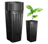 Lot De 20 Pots De Pépinière En Plastique Pour Plantes Profondes - Pots D'arbre De 20 Cm De Haut, Pots De Semis Profonds Noirs Avec Trous De Drainage, Plantes à Fleurs Pour Semis D'intérieur(Noir)