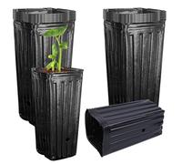 Lot de 20 pots de semis profonds pour la croissance des racines, canette cylindrique avec drainage, matériel de jardinage, bac de plantation pour jeunes arbres, culture, germination et jardinage en