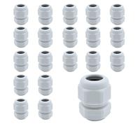 Lot de 20 Presse Etoupe M25 - Étanche IP68 - Blanc - Presse Etoupe Etanche - Entrée de câble - Pour boîte de dérivation