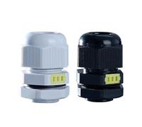 Lot de 20 presse-étoupes étanches en plastique respirant de type membrane connecteur de fil électrique (BK-M12 4-8 mm)