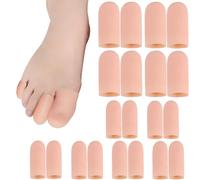 Lot de 20 protections d'orteils pour femme pour gros orteil et petit orteil, capuchons d'orteils en gel pour homme pour soulager la douleur, callosités d'orteils en marteau et protection contre les
