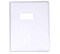 Calligraphe 73001AMZC Un Protège-Cahier Cristal Incolore - 17x22 cm - 12/100ème avec Porte-Étiquette - PVC Transparent Lisse