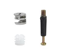 Lot de 20 raccords de meubles pour vestiaire - Enlèvement de roue excentrique - Raccord de fixation pour panneau, meuble, commode, tiroir, matériel de raccordement