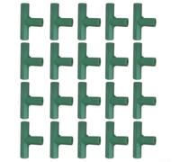 Lot de 20 raccords de tuyau d'arrosage en plastique PP vert 11 mm | Finition verte, se marie avec le feuillage, le matériau, la pluie ou le soleil