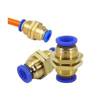 Lot de 20 raccords rapides en laiton PM Tube One Touch Push dans le connecteur de gaz 4 mm à 12 mm OD Tuyau pneumatique Droit Union PIUHRKLEVD (PM-4)