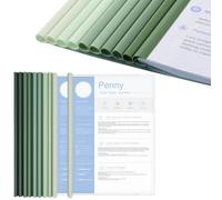 Lot de 20 réglettes clipsables A4, largeur du dos 10 mm, classeur transparent A4, capacité de reliure 100 feuilles, classeur de fichiers, classeur A4, pour bureau, école, fichiers, documents