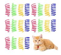 Lot de 20 Ressort Jouet Chat,Jeu Printemps Ressort Jouet,Jouets pour Chats,Pet Coloré Ressorts en Spirale en Plastique,Plastique Durables et Souple,Cadeau de Nouveauté Chat Jouet pour Chaton Kitty