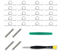 Lot de 20 ressorts de bouton de déclenchement L2 R2 avec 4 cylindres et tournevis compatibles avec les kits de réparation de ressort de manette DualSense PS5