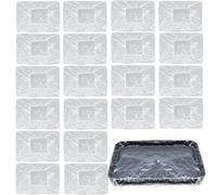 Lot de 20 revêtements jetables pour plateau de peinture de 45,7 cm - Revêtement de plateau de peinture en plastique - Grand plateau de peinture pour murs et plafonds