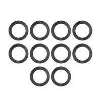 Lot de 20 rondelles en caoutchouc de rechange pour écrous d'haltères Spinlock - Anneaux toriques plats et verticaux de 25 mm, pièces d'équipement de fitness en plastique noir (10 pièces plates)