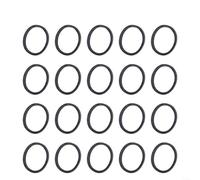 Lot de 20 rondelles en caoutchouc de rechange pour écrous d'haltères Spinlock - Anneaux toriques plats et verticaux de 25 mm, pièces d'équipement de fitness en plastique noir (20 pièces verticales)