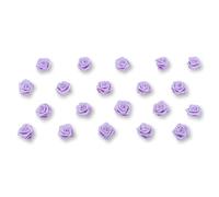 Lot de 20 roses en satin 1,5 cm roses 15 mm Roses en tissu - Satin satinroeschen roses koepfen Décoration Bricolage Décoration de table de mariage baptême communion