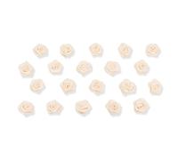 Lot de 20 roses en satin de 15 mm - Décoration de cheveux - Petites têtes de roses - Couleur : champagne 815