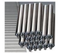 Lot de 20 rouleaux de convoyeur - Rouleaux en acier inoxydable non alimentés pour le tri logistique et les projets de bricolage - Flexible et léger D 3,8 cm