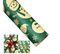 Lot de 20 rouleaux de papier cadeau de Noël - Mini rouleau - Rouge, blanc, vert, doré, renne et flocon de neige pour Noël, vacances, fête (A)