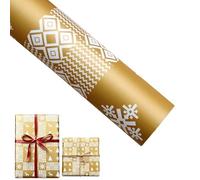 Lot de 20 rouleaux de papier cadeau de Noël - Mini rouleau - Rouge, blanc, vert, doré, renne et flocon de neige pour Noël, vacances, fête (P)