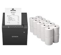Lot de 20 rouleaux de papier de rechange pour imprimantes de reçus Just EAT Epson TM-M30 80 mm