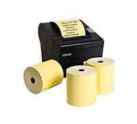 Lot de 20 rouleaux de papier thermique Jaune 80 x 80 mm