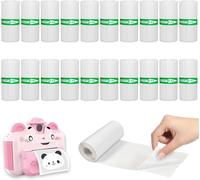Lot de 20 rouleaux de papier thermique pour enfants,appareils photo instantanés et autocollant imprimable Mini Pinter Papier pour mini imprimante photo mobile (57x25 mm)
