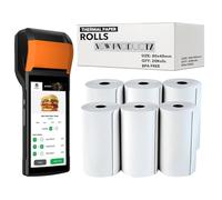 Lot de 20 rouleaux de papier thermique sans BPA pour caisse enregistreuse Just Eat, Uber Eats & Mobile Card Machines PDQ, cartes de crédit, POS Cash enregistreuse 80 x 40 mm