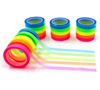 Lot De 20 Rouleaux De Ruban Adhésif Transparent Inscriptible Pour Surligneur,Notes Adhésives Fines,5 Couleurs Vives,Onglets D'annotation,Marqueurs De Page Pour Livres,0,6 Cmx5 M
