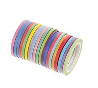 Lot de 20 rouleaux de rubans de masquage décoratifs en papier washi doré - 3 mm de large